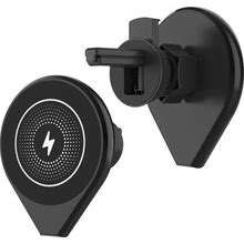 Punkcase Wireless Car Charger [F8 Series] Universal 15W Fast Charger Mount For Air Vent [Black]