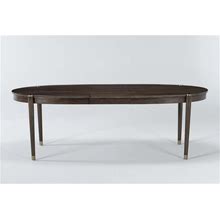 Nate + Jeremiah - Brighton Oval Dining Table - Brown - Wood - 76"W X 40"D X 30"H At Living Spaces