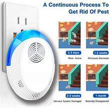 Ultrasonic Pest Repeller.6 Pack Upgraded Electronic Pest Repellent Plug- In For Mosquitoes Roaches Flea Spiders Ants Mice