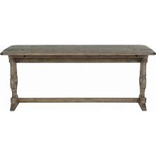 Gabby Burnette French Country Antique Brown Wood Rectangular Console Table | Kathy Kuo Home