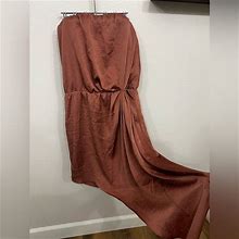 Express Dresses | Mauve Strapless Dress Nwt Size L | Color: Brown/Tan | Size: L