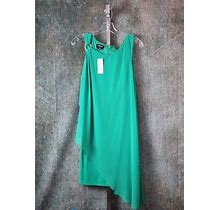 Bebe Satin Cowl Neck Slip Dress Size M Elegant Apple Green $129 Msrp