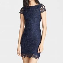 Alice + Olivia Dresses | Classy Alice & Olivia Navy Lace, Backless Dress | Color: Blue | Size: 10
