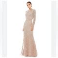 Mac Duggal Dresses | Macduggal Sequin Embossed Mother Of The Bride Formal Dress, Blush, Nwot | Color: Pink | Size: 4