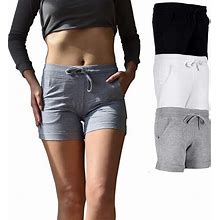 Sexy Basics Women's 3 Pack Active Wear Lounge Yoga Gym Casual Sport Shorts