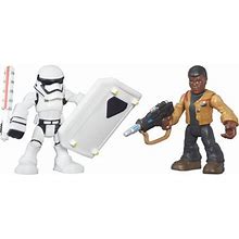 Hasbro Playskool Heroes Galactic Heroes Star Wars Resistance Finn (Jakku) & First Order Stormtrooper Small