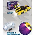 Unitech Toys Building Brick Remote Control Bumblebee Chevy Convertible With Headlights That Light Up 300 Pc Compatible With Major Brands