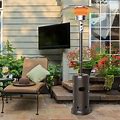Gymax Outdoor Patio Heater Propane Standing LP Gas Steel W/Table & - See Details