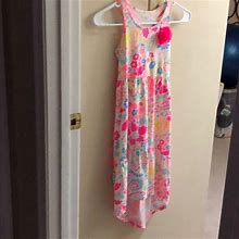 Place Dresses | Soft Cotton Knit T Back High Low Dress | Color: Blue/Pink | Size: 7G