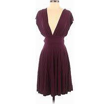 White House Black Market Casual Dress: Purple Dresses - Women's Size 00