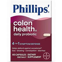 Phillips' Probiotic Colon Health Digestive Health Daily Supplement Capsules - 60Ct