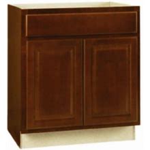 Hampton 30 in. W X 24 in. D X 34.5 in. H Assembled Sink Base Kitchen Cabinet In Cognac Without Shelf