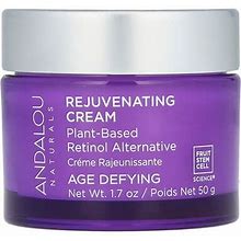Andalou Naturals, Rejuvenating Cream, Plant-Based Retinol Alternative, 1.7 Oz (50 G), ADN-11905