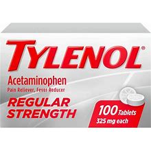 Tylenol Regular Strength Pain Reliever & Fever Reducer Tablets - Acetaminophen - 100Ct