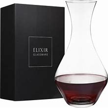 Red Wine Decanter - Hand Blown Crystal Wine Carafe - Glass Decanter