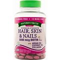 Nature's Truth Superior Strength Hair, Skin & Nails With 5000 Mcg Biotin Liquid Softgels 165 Ea (Pack Of 6)