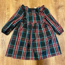 Gap Plaid Ruffle Dress 4T - Kids | Color: Black | Size: 4T