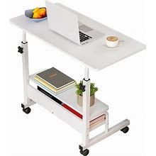 Adjustable Table Student Computer Portable Home Office Furniture Small Spaces Sofa Bedroom Bedside Desk Learn Play Game Desk On Wheels Movable With