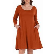 Belaroi Women Plus Size Sundress Summer Casual Sleeveless Tshirt Dress