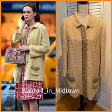 Aso Blair Waldord Dolce Gabbana Tweed Coat It48- L/Xl