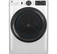 GFW655SSVWW GE 28" Smart Wifi Enabled 5 Cu. Ft. Front Load Washer With Steam And Sanitize Cycles - White