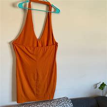 Fashion Nova Dresses | Orange Backless Bias Slip Dress 3Xl | Color: Orange | Size: 3X