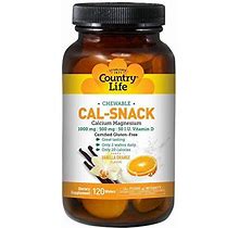 Country Life Cal-Snack Chewable Calcium With Magnesium (Milk-Free), 120-Wafer