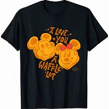 Disney Mickey & Minnie Love You A Waffle Lot Valentines Day T-Shirt