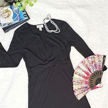 Loft Dresses | Ann Taylor Loft Little Black Dress Lbd Wrap Style | Color: Black | Size: 8