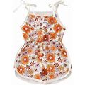 Toddler Girls Sleeveless Floral Prints Romper Jumpsuit Clothes Baby Clothes Baptism Baby Girl Dresses Baby Dress Floral Clothes Girl Clothes Girl Dres