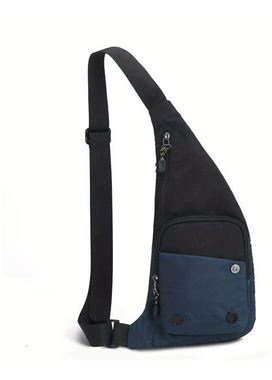 Waterproof Messenger Bag, Large Capacity Zipper Adjustable Straps Sports Crossbody Bag,Blue,Handpicked,Temu