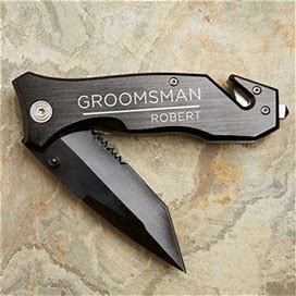 The Groomsman Personalized Lock-Back Knife