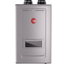 Rheem Prestige Condensing 10GPM Indoor Natural Gas Tankless Water Heater With Built-In Recirculator - 17X15x29