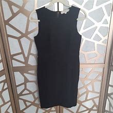 Loft Dresses | Nwot Ann Taylor Loft Black Sheath Dress Lbd | Color: Black/Gold | Size: 2