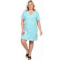 INGEAR Beach Summer Shift Dress Short Cotton Tee Dress Cover Up