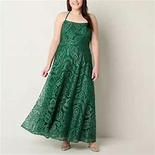 Speechless Sleeveless Embroidered Ball Gown Juniors Plus | Green | Juniors Plus 15 | Dresses Ball Gowns | Lace Up|Adjustable Straps|Embroidered | Prom