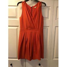 Gianni Bini Dress Orange Lace Back Dress Size Lg Preowned