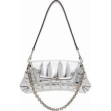 Gucci Silver Small Horsebit Chain Shoulder Bag - 8106 SILVER - Size: UNI - Gender: Female