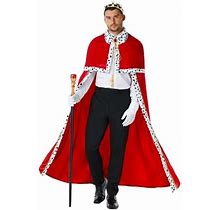Morph Mens Red King Cape Adult Royal Halloween Costume Role Play One Size Halloween Red One Size