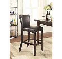 Coaster Upholstered 29" Bar Stools Black And Cappuccino (Set Of 2)