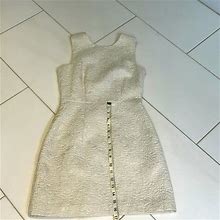 H&M Dresses | H&M Structured Cream Dress | Color: Cream/Silver | Size: 4