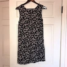 Mango Dresses | Mng Suit Collection Flower Shift Dress | Color: Black | Size: 6