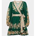 Zimmermann, Devi Floral Cotton Minidress, Women, Green, US 4, Dresses