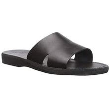 Bashan - Leather Wide Strap Slide Sandal - Mens Sandals