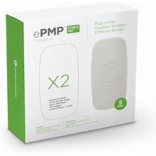 Cambium Networks Epmp Force 180 Bridge-In-A-Box Plug-N-Play Outdoor Wireless Ethernet Bridge - Pre-Paired Point-To-Point (PTP) Link - 10 Mile Wireles