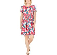 Larky Lark Short Sleeve Floral T-Shirt Dress | Pink | Womens Small | Dresses T-Shirt Dresses