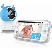 Baby Monitor, Monitors Baby Monitor With Camera And Audio, No Wifi, 5" 720P HD Display Screen, Night Vision, 2-Way Audio, Temperature Sensor, 20Hrs Battery, White Noise, 1000ft Range, Video Baby Monitor