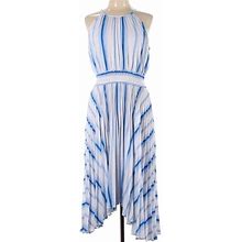 Nine West Dresses | Nine West Halter Neck Dress | Color: Blue/White | Size: L