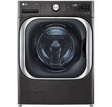 LG WM89HA 29 Inch Wide 5.2 Cu. Ft. Energy Star Certified Front Loading Washing Machine With Built-In Intelligence And Turbowash Black Steel Laundry