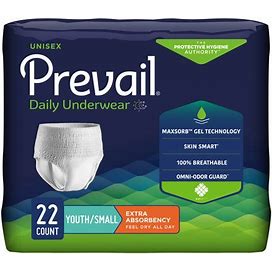 Prevail Pull-Up Underwear, Extra Size Youth/Small 20-34" | Pack Of 22 | Carewell
